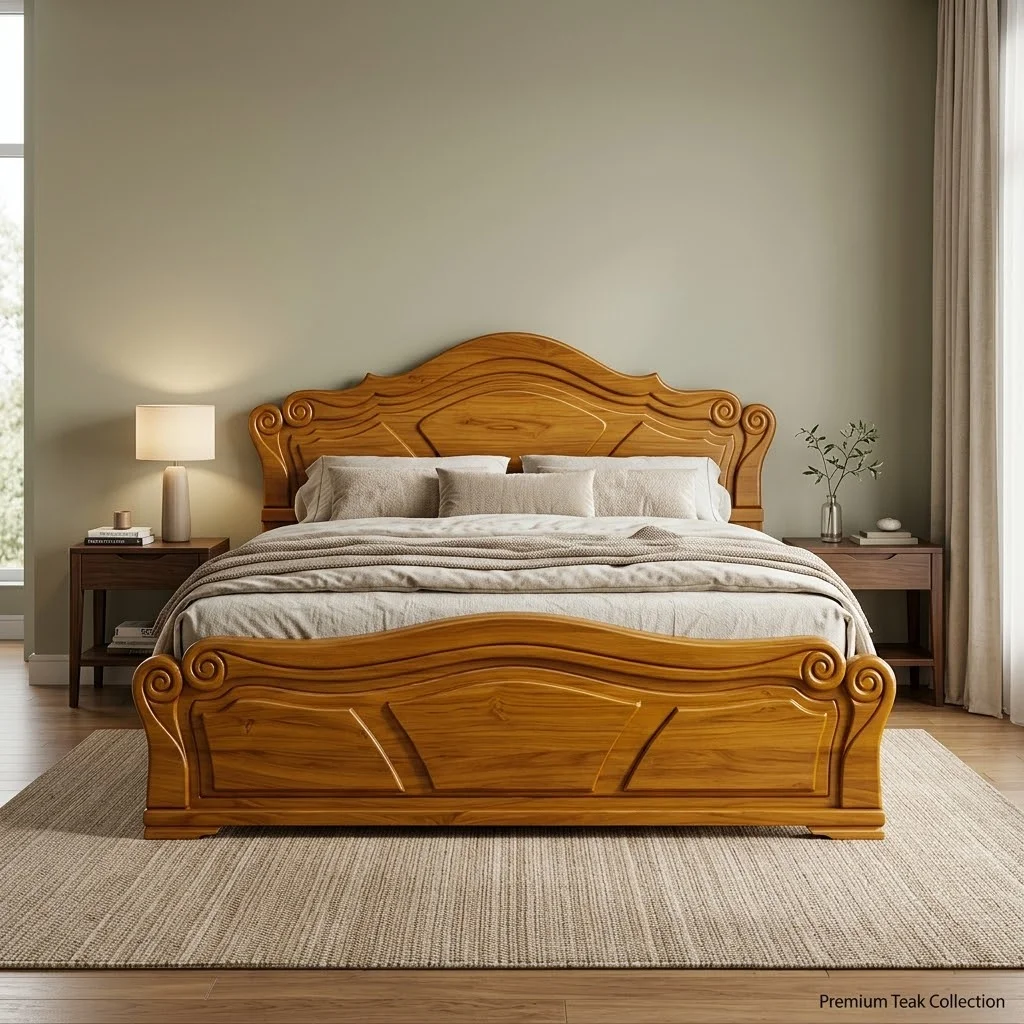 3-Inch Solid King-Size Bed (6×7 ft)